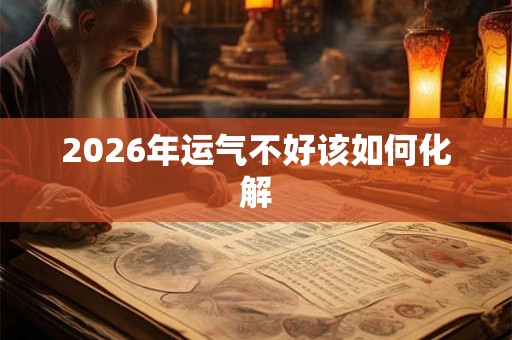 2026年运气不好该如何化解