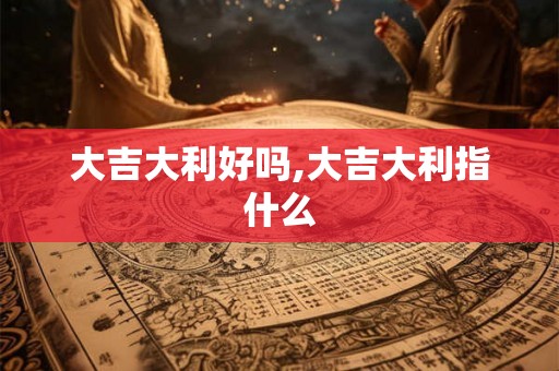 大吉大利好吗,大吉大利指什么