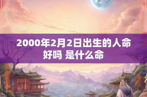 2000年2月2日出生的人命好吗 是什么命