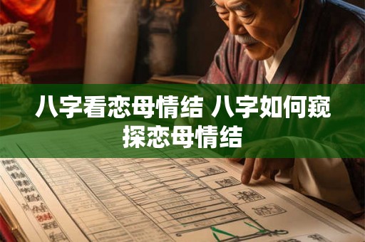 八字看恋母情结 八字如何窥探恋母情结