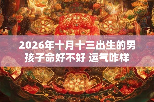 2026年十月十三出生的男孩子命好不好 运气咋样