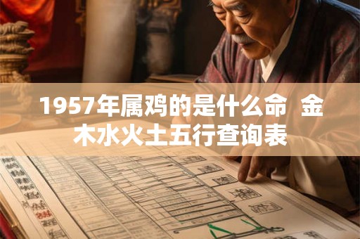 1957年属鸡的是什么命 金木水火土五行查询表 1957年属鸡的是什么命 金木水火土五行查询表