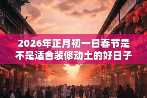 2026年正月初一日春节是不是适合装修动土的好日子 2026年正月初一日春节是不是适合装修动土的好日子