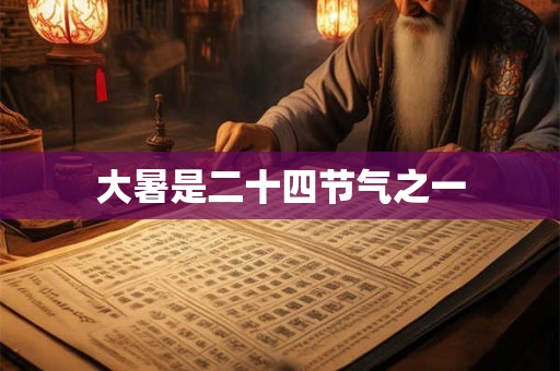 大暑是二十四节气之一