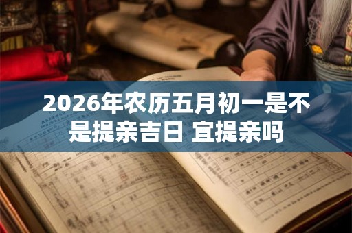 2026年农历五月初一是不是提亲吉日 宜提亲吗
