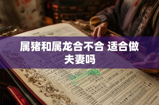 属猪和属龙合不合 适合做夫妻吗