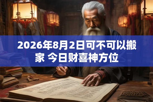 2026年8月2日可不可以搬家 今日财喜神方位