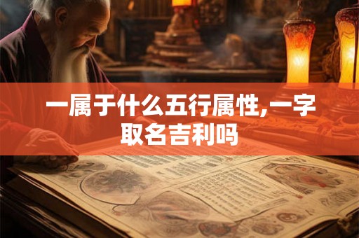 一属于什么五行属性,一字取名吉利吗