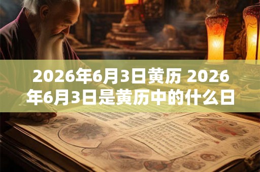 2026年6月3日黄历 2026年6月3日是黄历中的什么日子