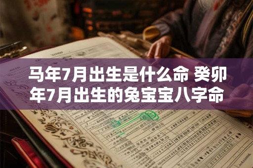 马年7月出生是什么命 癸卯年7月出生的兔宝宝八字命理详解