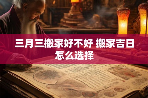 三月三搬家好不好 搬家吉日怎么选择