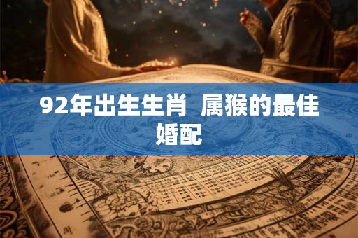 92年出生生肖  属猴的最佳婚配