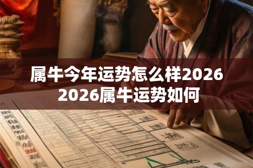 属牛今年运势怎么样2026 2026属牛运势如何