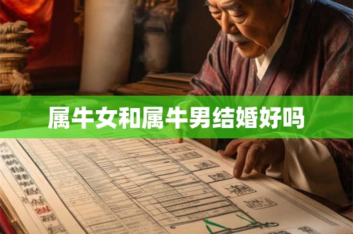 属牛女和属牛男结婚好吗