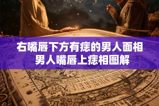 右嘴唇下方有痣的男人面相  男人嘴唇上痣相图解