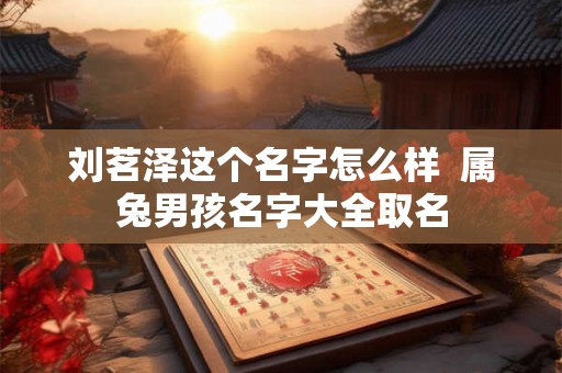 刘茗泽这个名字怎么样  属兔男孩名字大全取名