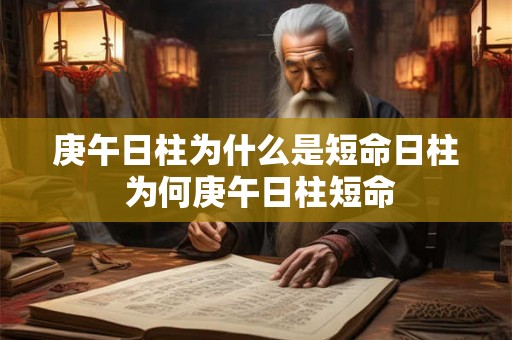 庚午日柱为什么是短命日柱 为何庚午日柱短命