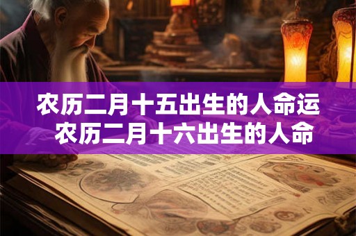 农历二月十五出生的人命运  农历二月十六出生的人命运