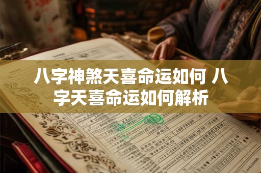 八字神煞天喜命运如何 八字天喜命运如何解析