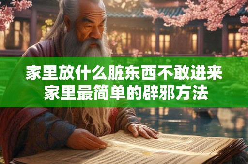 家里放什么脏东西不敢进来 家里最简单的辟邪方法 家里放什么脏东西不敢进来 家里最简单的辟邪方法