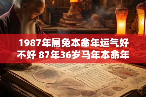 1987年属兔本命年运气好不好 87年36岁马年本命年财运怎么样