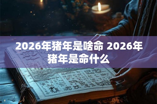 2026年猪年是啥命 2026年猪年是命什么