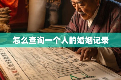 怎么查询一个人的婚姻记录 怎么查询一个人的婚姻记录