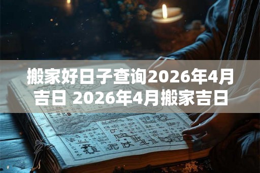 搬家好日子查询2026年4月吉日 2026年4月搬家吉日是什么