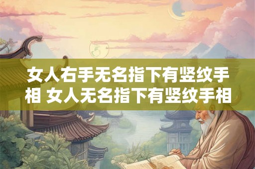 女人右手无名指下有竖纹手相 女人无名指下有竖纹手相吉凶如何