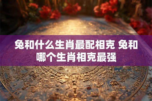 兔和什么生肖最配相克 兔和哪个生肖相克最强