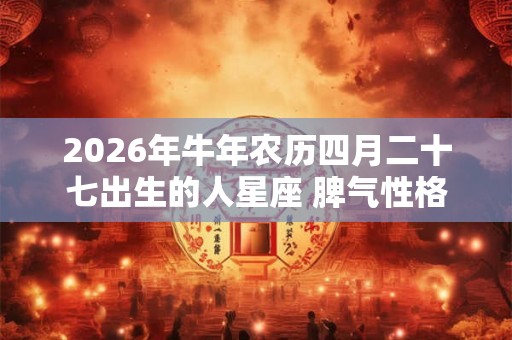 2026年牛年农历四月二十七出生的人星座 脾气性格有什么特征
