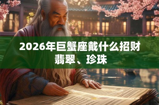 2026年巨蟹座戴什么招财 翡翠、珍珠