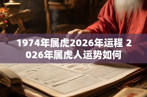 1974年属虎2026年运程 2026年属虎人运势如何
