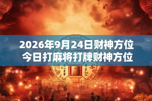 2026年9月24日财神方位 今日打麻将打牌财神方位