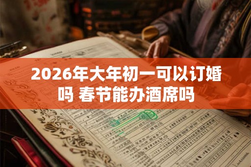 2026年大年初一可以订婚吗 春节能办酒席吗