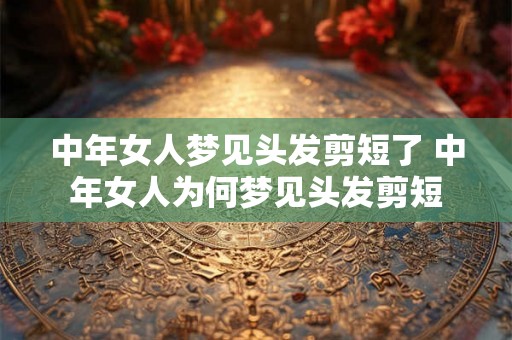 中年女人梦见头发剪短了 中年女人为何梦见头发剪短 中年女人梦见头发剪短了 中年女人为何梦见头发剪短