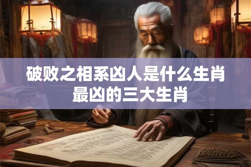 破败之相系凶人是什么生肖  最凶的三大生肖