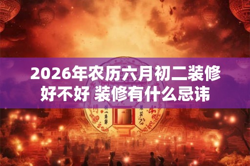 2026年农历六月初二装修好不好 装修有什么忌讳