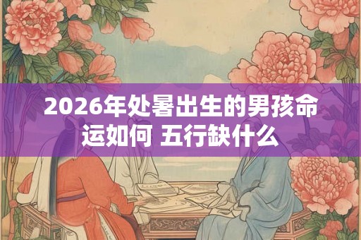 2026年处暑出生的男孩命运如何 五行缺什么