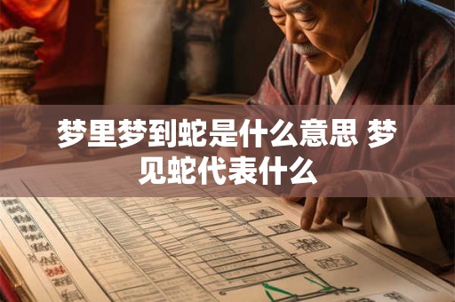 梦里梦到蛇是什么意思 梦见蛇代表什么
