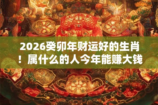 2026癸卯年财运好的生肖！属什么的人今年能赚大钱
