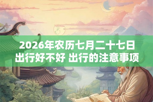 2026年农历七月二十七日出行好不好 出行的注意事项