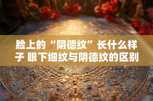 脸上的“阴德纹”长什么样子 眼下细纹与阴德纹的区别