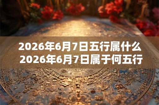 2026年6月7日五行属什么 2026年6月7日属于何五行