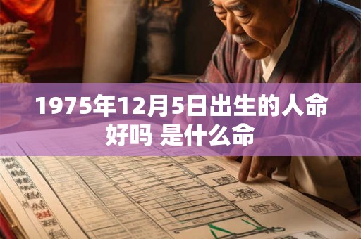 1975年12月5日出生的人命好吗 是什么命