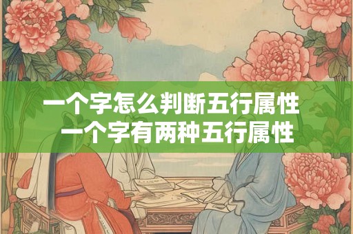 一个字怎么判断五行属性  一个字有两种五行属性