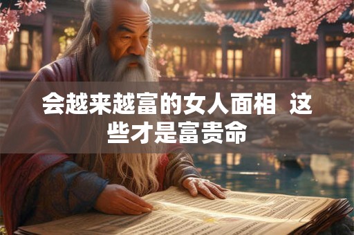 会越来越富的女人面相  这些才是富贵命