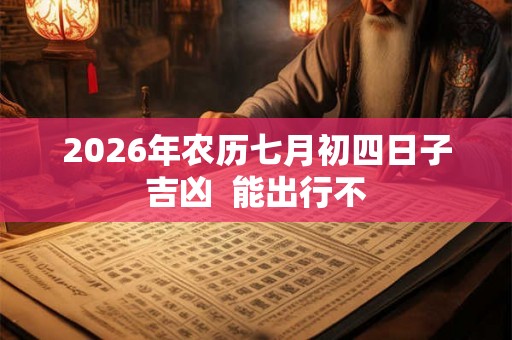 2026年农历七月初四日子吉凶  能出行不