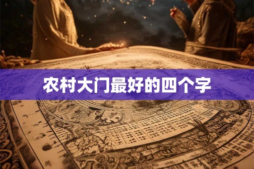 农村大门最好的四个字
