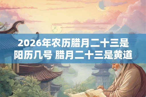 2026年农历腊月二十三是阳历几号 腊月二十三是黄道吉日吗